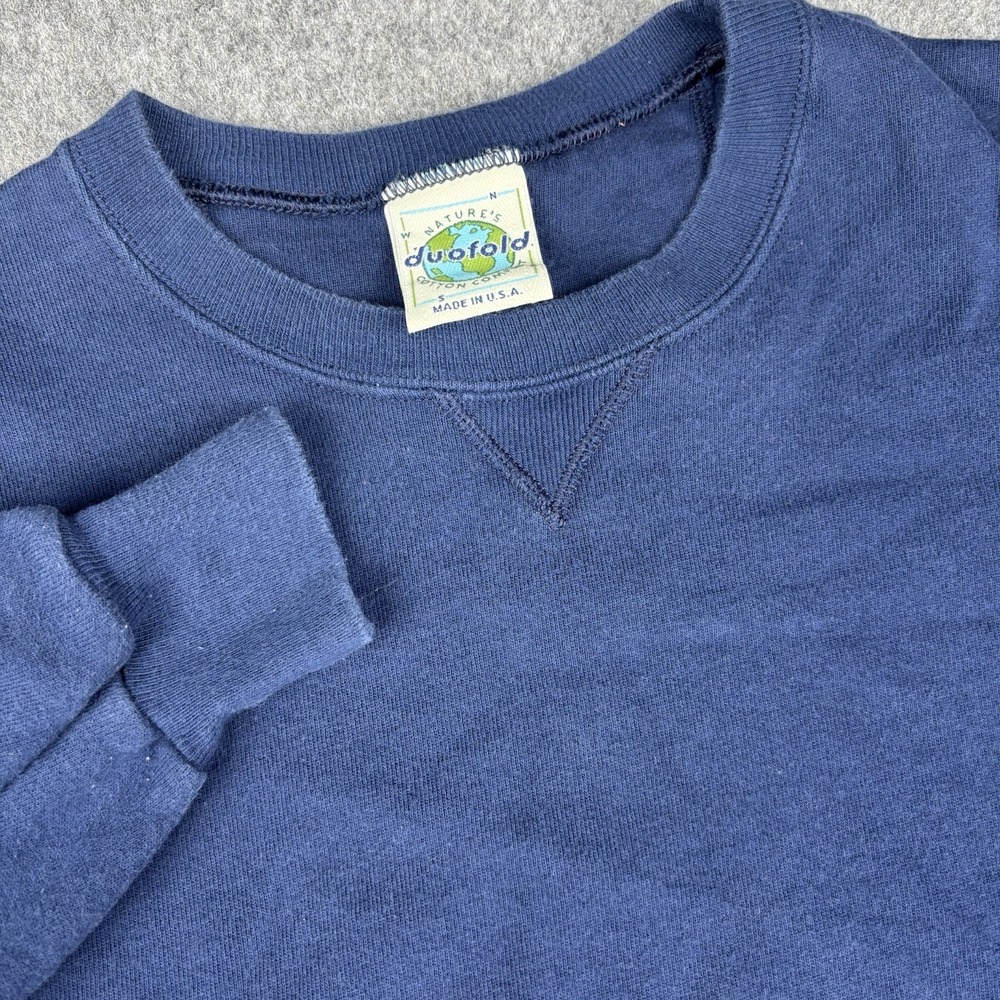 Vintage Duofold Sweatshirt‎ Mens Large Blue Pullover Made In USA Crewneck Casual